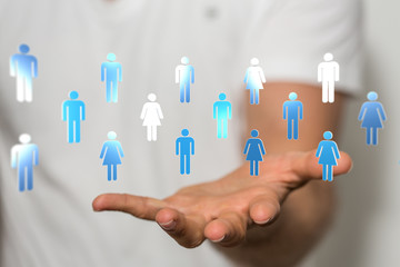 group -Stack of hands showing unity and teamwork 3d.