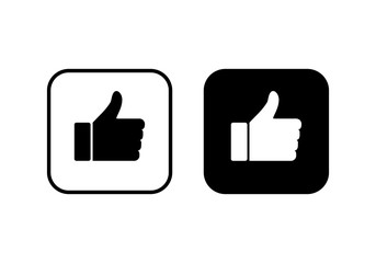 like icon vector. Thumbs up icon. social media icon. Like and dislike icon. Thumbs up and thumbs down