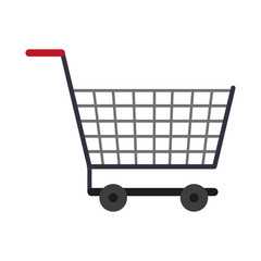 Shopping cart symbol isolated cartoon