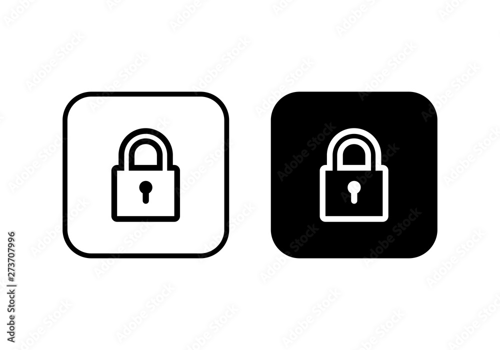 Fototapete Lock icon vector. Encryption icon. Lock Icon in trendy flat style isolated. Security symbol