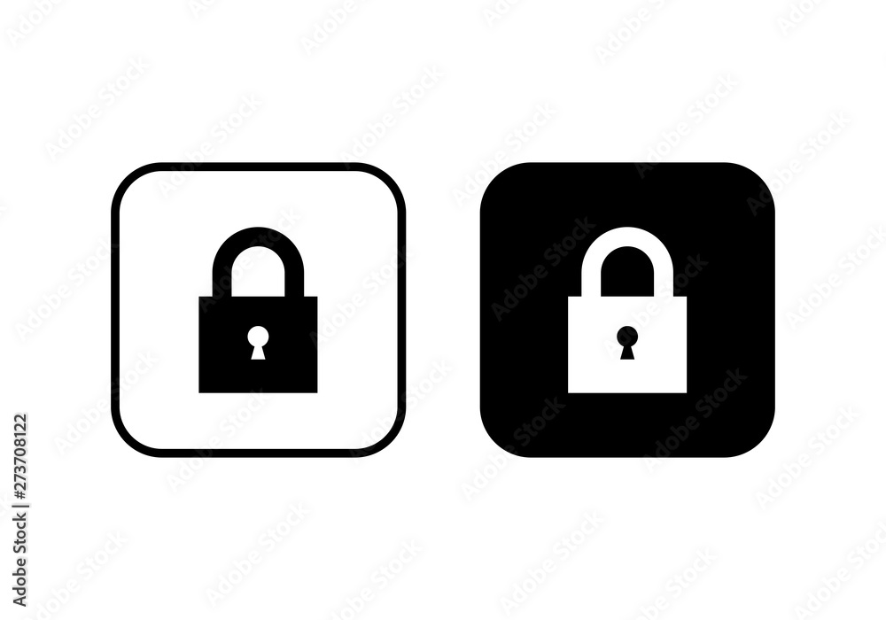 Fototapete Lock icon vector. Encryption icon. Lock Icon in trendy flat style isolated. Security symbol