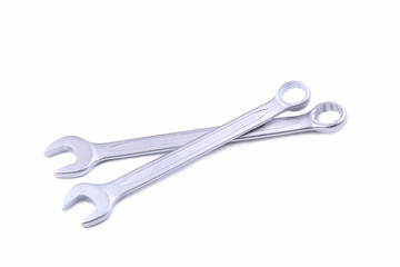 Combination wrenches for repair isolated on white background