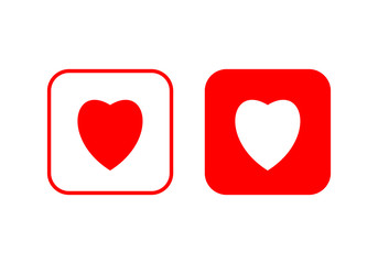 Heart icon vector. Heart vector icon. Like icon vector