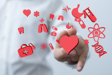 Health Insurance Concept - digital interface