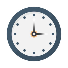 Clock icon in a flat design on a white background