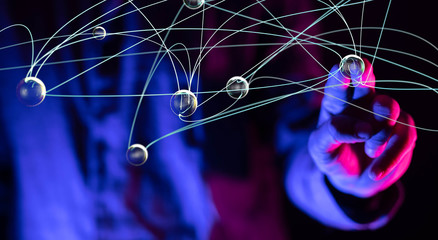 Global network concept. 3D rendering