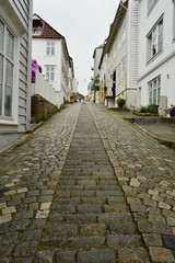 Fototapeta na wymiar A Narrow Street in Bergen