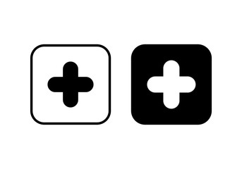 Fototapeta premium Plus Icon vector. Add icon. Addition sign. Medical Plus icon