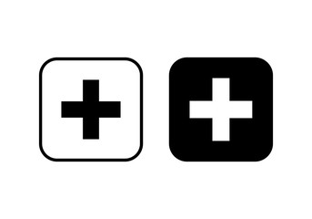 Fototapeta premium Plus Icon vector. Add icon. Addition sign. Medical Plus icon