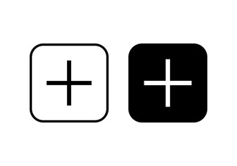 Plus Icon vector. Add icon. Addition sign. Medical Plus icon