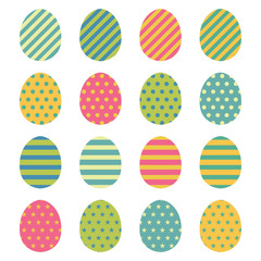 Easter eggs icons set. Easter eggs for Easter holidays design on white background