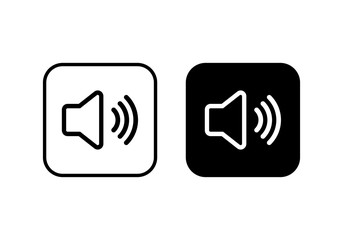 Speaker icon vector. Volume icon. Loudspeaker icon vector. volume button