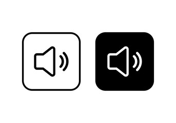 Speaker icon vector. Volume icon. Loudspeaker icon vector. volume button