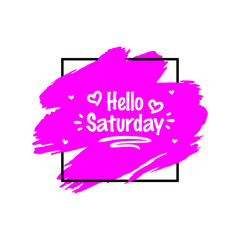 Hello Monday - Today, Day, weekdays, calender, Lettering, Handwritten, vector for greeting.