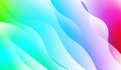 Template Abstract Background With Curves Lines, Wave Shape. For Business Presentation Wallpaper, Flyer, Cover. Vector Illustration with Color Gradient.