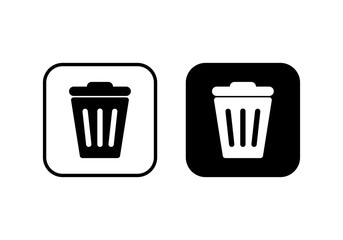 Trash icon vector. trash can icon. Delete icon vector