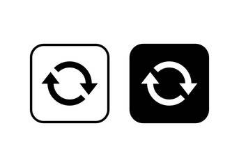 Update icon vector. Reload symbol. refresh icon