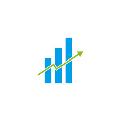 Chart graphic logo design vector template