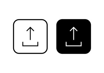 Upload icon vector. Upload sign icon. Upload button. Load symbol.
