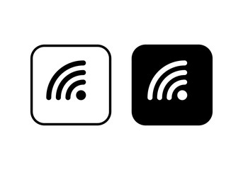 wifi icon vector. signal vector icon. Wireless and wifi icon or sign for remote internet access