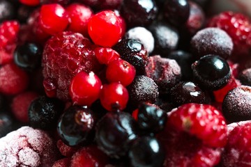 frozen berries fruit. blackberry, blueberry, raspberry and currant