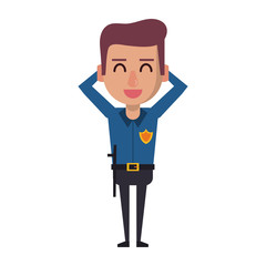 policeman working avatar cartoon character