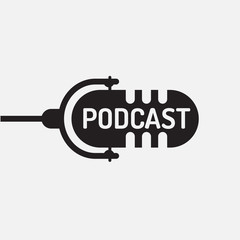  logo or icon podcast with white background,vector graphic