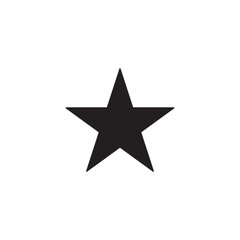 Black star icon on a white background. Vector illustration