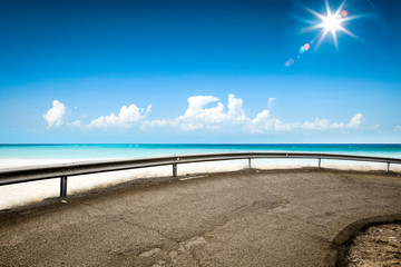 Summer road background of free space for your decoration 