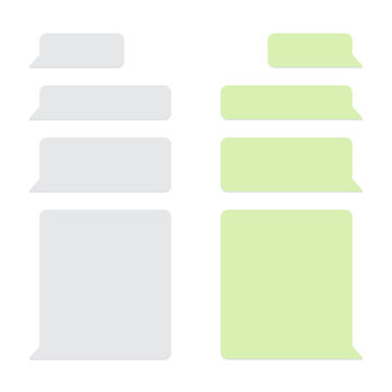 Set of message bubbles chat. Vector illustration