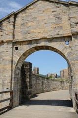 Fototapeta na wymiar Door at Pamplona Citadel, Spain
