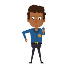 policeman working avatar cartoon character