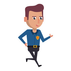 policeman working avatar cartoon character