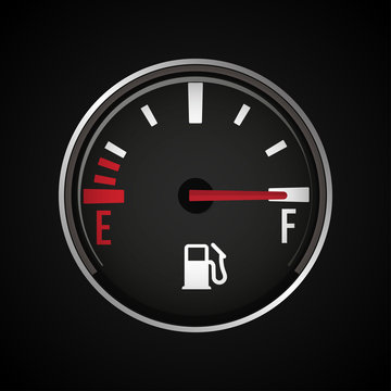 Fuel gauge icon. Gasoline indicator. Vector illustration