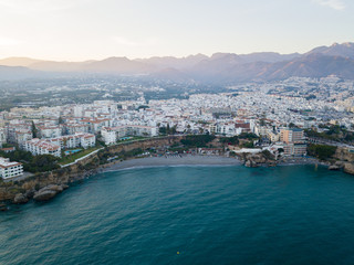 Aerial view of Nerja, Spain