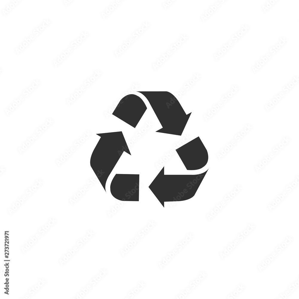 Poster recycle icon in simple design. vector illustration