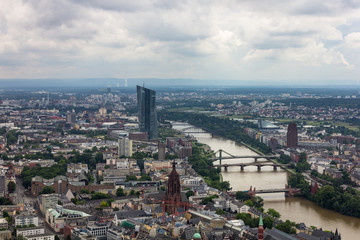 Fototapeta premium Una bellissima Francoforte dall'alto - Germania