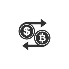Currency exchange icon in simple design. Vector illustration