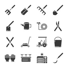 Gardening icon set.Vector illustration