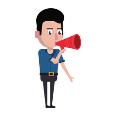 Fototapeta premium policeman working avatar cartoon character