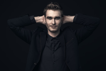 Obraz premium man in black