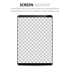 Screen mockup. Tablet with blank screen for design