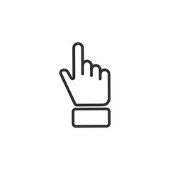 Hand click icon in simple design. Vector illustration