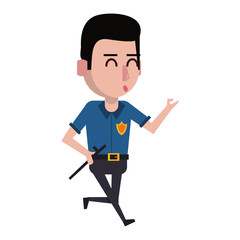 policeman working avatar cartoon character