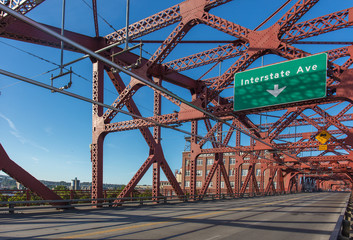 Broadway bridge in Portland Oregon