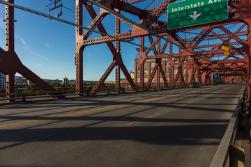 Broadway bridge in Portland Oregon