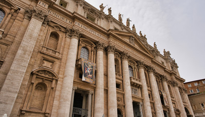 Fototapeta na wymiar Holy father balcony in Rome, Italy