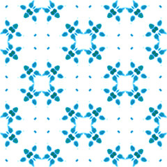 Blue Geometric Watercolor. Seamless Pattern.Surface Ornament.