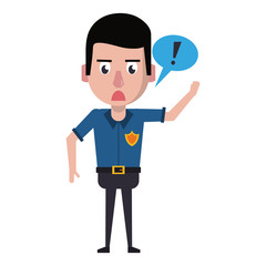 policeman working avatar cartoon character