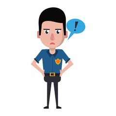 policeman working avatar cartoon character